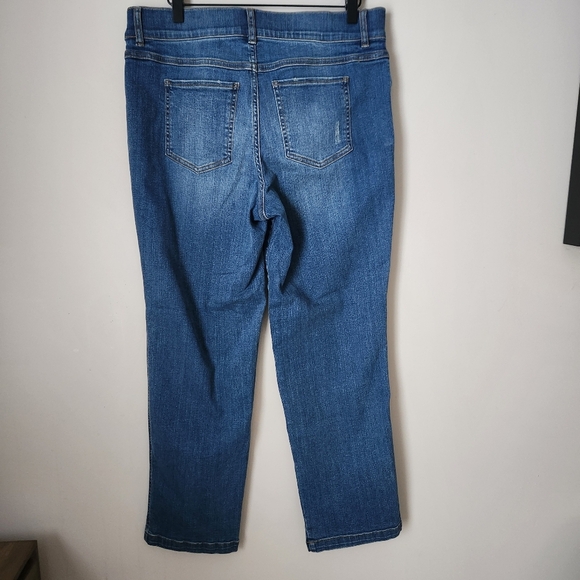 SPANXshape™ | EveryWear High Rise Pull On Straight Leg Jeans - Size XL - Picture 5 of 9